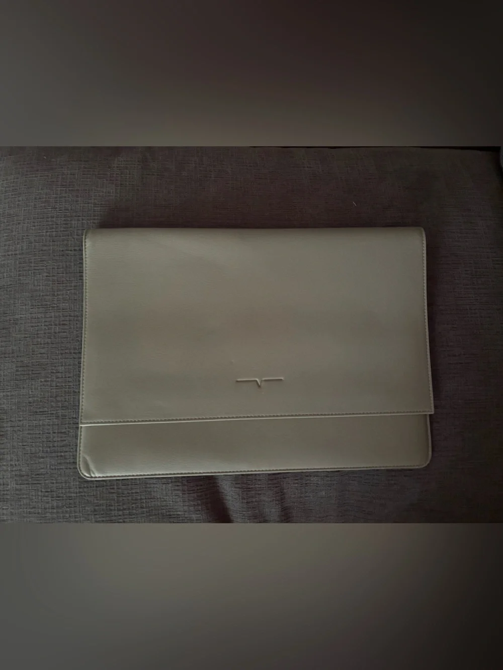 Von holzhausen Minimalist Gray Tablet/ folder Sleeve with Subtle Embossed Logo